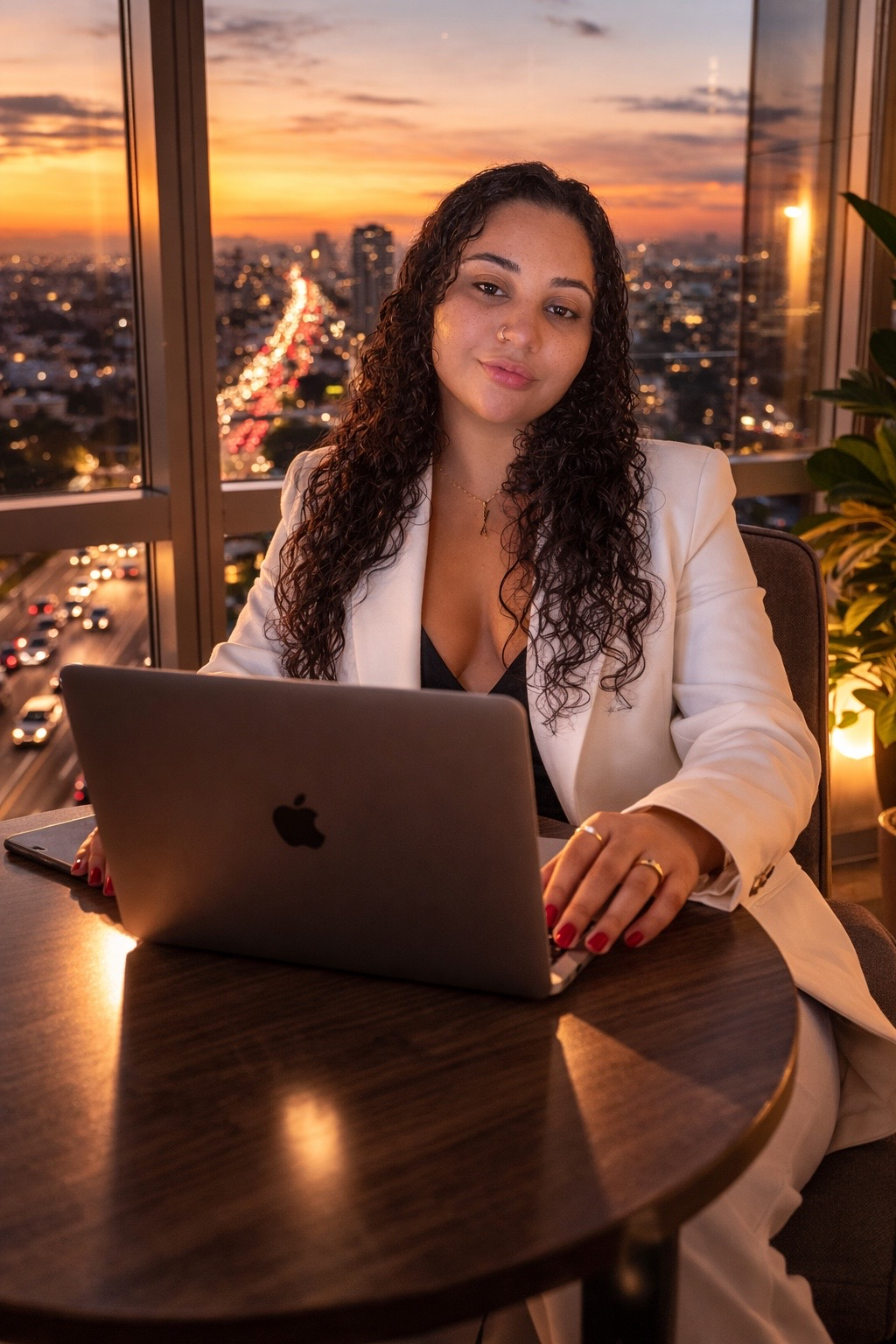 Yasmim Machado no escritório